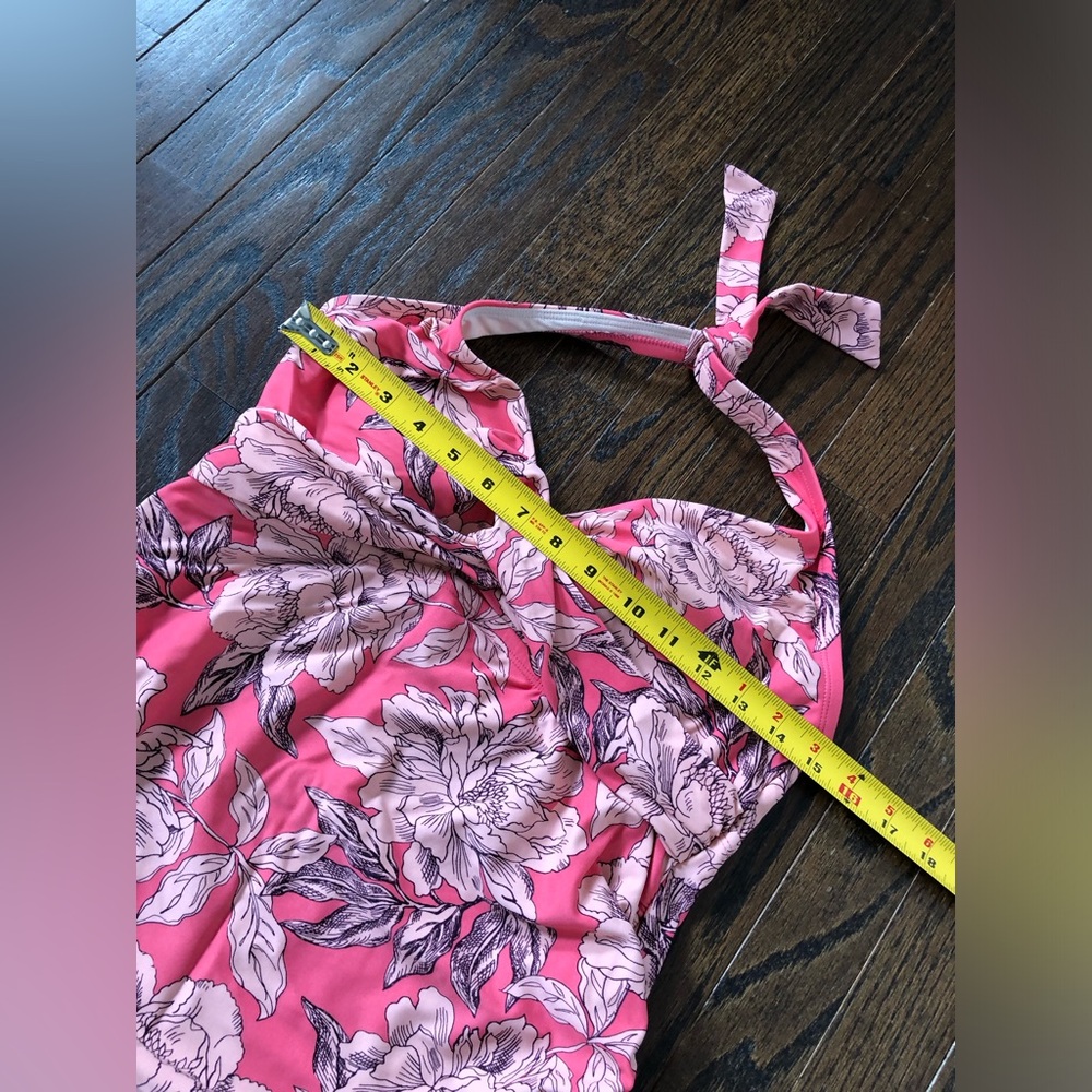 Isabel Maternity Women’s L Pink Floral Halter One-Piece Swim Bathing Suit - EUC! - Picture 6 of 12